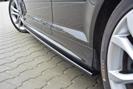 Maxton Side Skirts Diffusers Audi S3 8P / S3 8P Fl / RS3 8P - Gloss Black