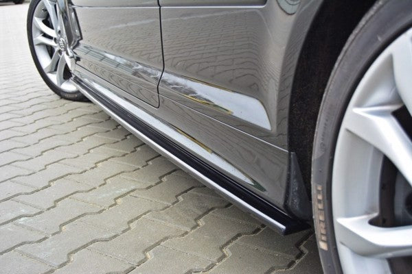 Maxton Side Skirts Diffusers Audi S3 8P / S3 8P Fl / RS3 8P - Gloss Black