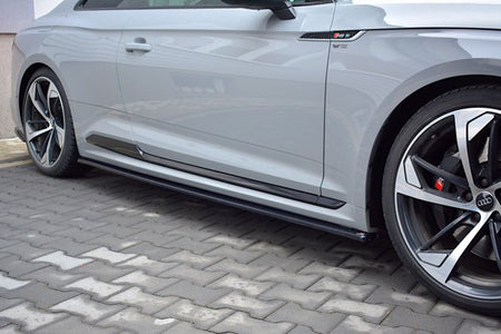 Maxton Side Skirts Diffusers Audi RS5 F5 Coupe - Gloss Black