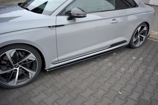 Maxton Side Skirts Diffusers Audi RS5 F5 Coupe - Gloss Black
