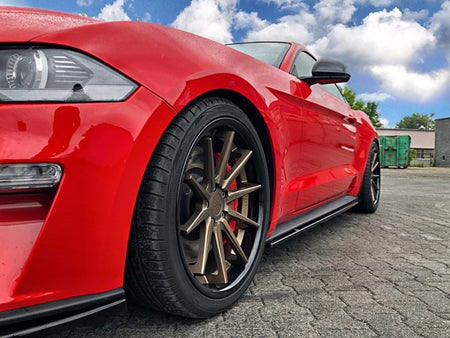 Maxton Side Skirts Diffusers Ford Mustang Mk. 6 Facelift - Gloss Black