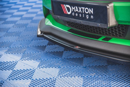 Maxton Front Splitter + Flaps V.2 Ford Mustang Gt Mk6 Facelift - Gloss Black