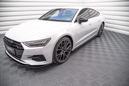 Maxton Side Skirts Diffusers Audi A7 C8 - Gloss Black