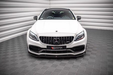Maxton Front Splitter V.3 Mercedes-Amg C63 Amg Aero Pack C205 Facelift - Gloss Black