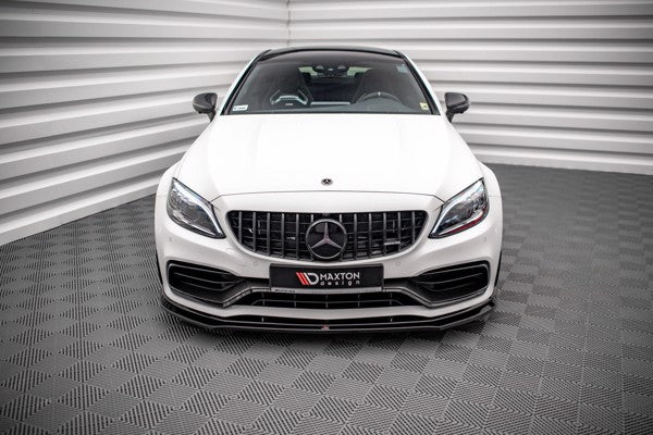 Maxton Front Splitter V.3 Mercedes-Amg C63 Amg Aero Pack C205 Facelift - Gloss Black