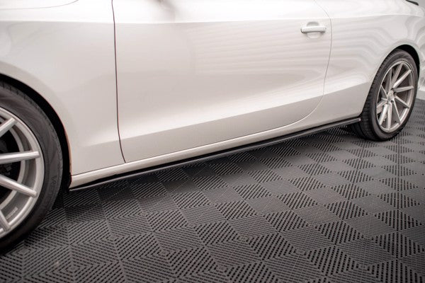 Maxton Side Skirts Diffusers V.2 Audi A5 / A5 S-Line / S5 Coupe 8T - Gloss Black