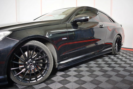 Maxton Side Skirts Diffusers Mercedes-Benz E-Class W207 Coupe Amg-Line - Gloss Black