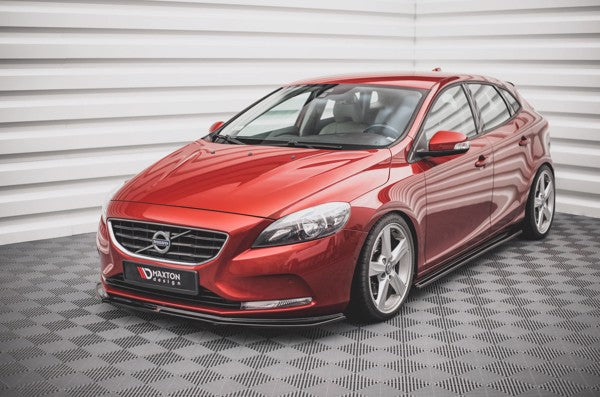 Maxton Side Skirts Diffusers Volvo V40 - Gloss Black