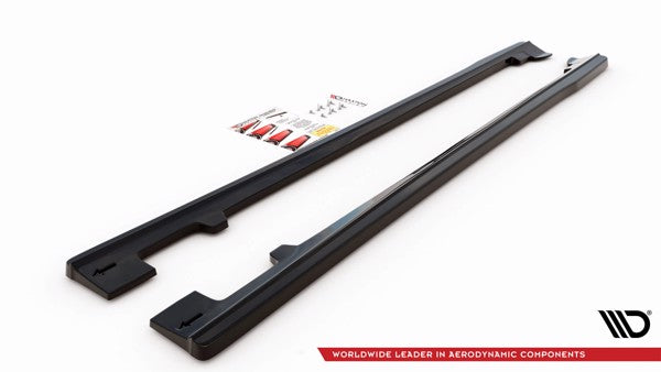 Maxton Side Skirts Diffusers Volvo V40 - Gloss Black