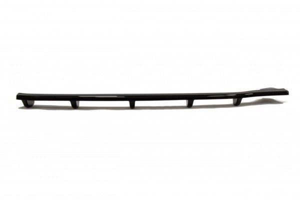 Maxton Central Rear Splitter BMW 3 E46 Mpack Coupe (With Vertical Bars) - Gloss Black