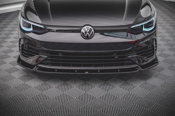 Maxton Front Splitter V.2 Volkswagen Golf R Mk8 - Gloss Black