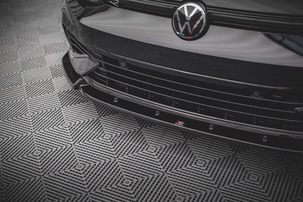 Maxton Front Splitter V.2 Volkswagen Golf R Mk8 - Gloss Black
