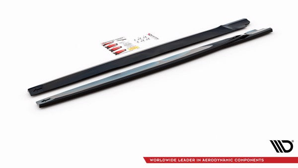 Maxton Side Skirts Diffusers V.2 Nissan 370Z Nismo Facelift - Gloss Black