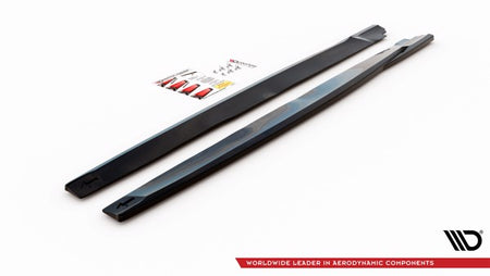 Maxton Side Skirts Diffusers V.2 Nissan 370Z Nismo Facelift - Gloss Black