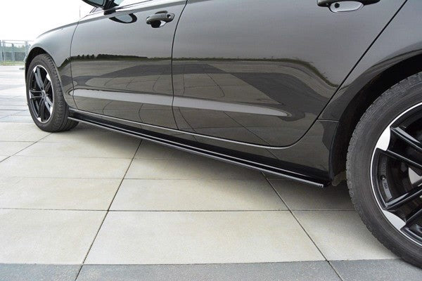 Maxton Side Skirts Diffusers Audi A6 C7 - Gloss Black