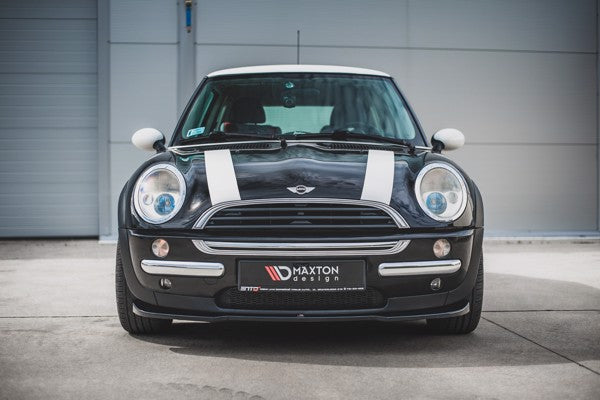 Maxton Front Splitter Mini Cooper / One R50  - Gloss Black