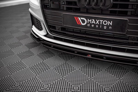 Maxton Front Splitter V.3 Audi A6 S-Line / S6 C8  - Gloss Black