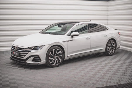 Maxton Side Skirts Diffusers Volkswagen Arteon R-Line Facelift - Gloss Black