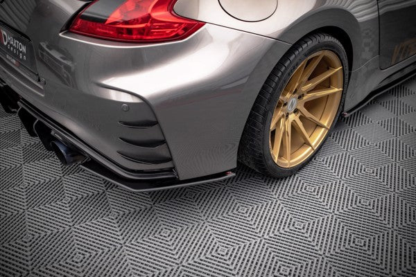 Maxton Street Pro Rear Side Splitters Nissan 370Z Nismo Facelift - Black