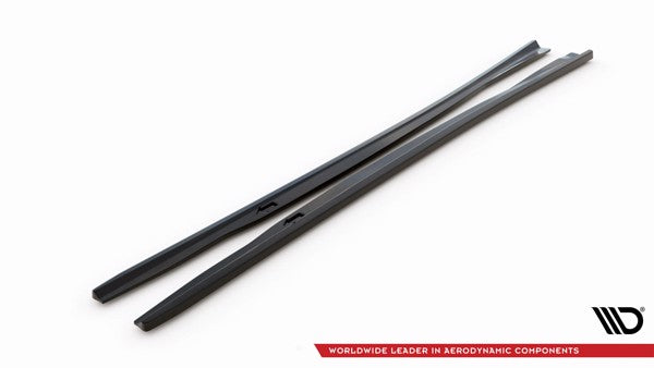 Maxton Side Skirts Diffusers Mercedes-Benz B W246 Facelift - Gloss Black