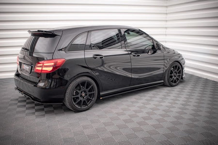 Maxton Side Skirts Diffusers Mercedes-Benz B W246 Facelift - Gloss Black