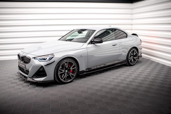 Maxton Side Skirts Diffusers V.2 BMW 2 Coupe M-Pack / M240I G42 - Gloss Black