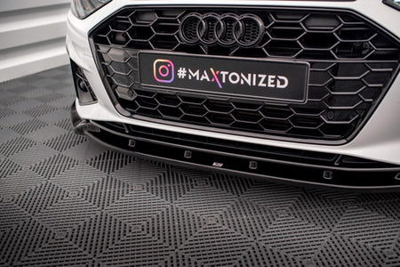 Maxton Front Splitter V.1 Audi A4 S-Line / S4 B9 Facelift - Gloss Black