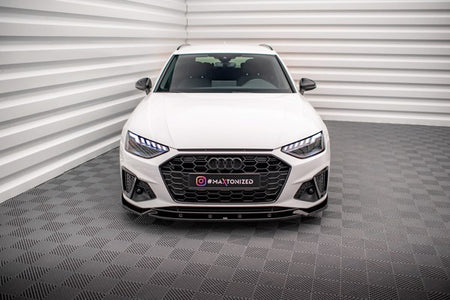 Maxton Front Splitter V.1 Audi A4 S-Line / S4 B9 Facelift - Gloss Black