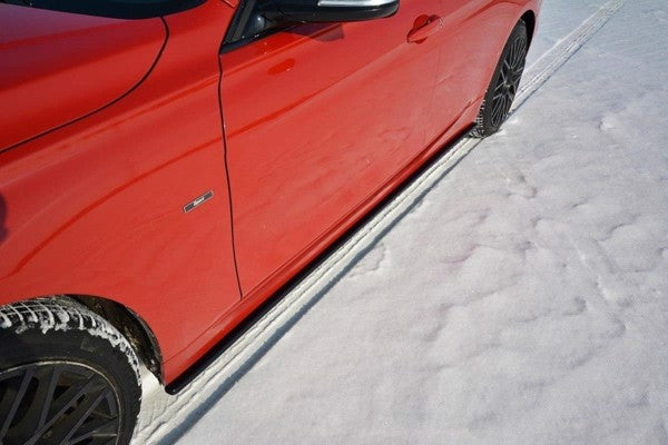 Maxton Side Skirts Diffusers BMW 3 F30 - Gloss Black