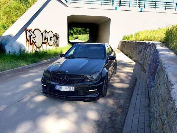 Maxton Front Splitter Mercedes-Benz Amg C63 W204 Facelift - Gloss Black