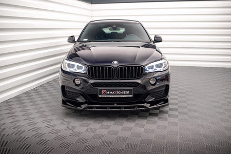 Maxton Front Splitter V.3 BMW X6 M-Pack F16 - Gloss Black