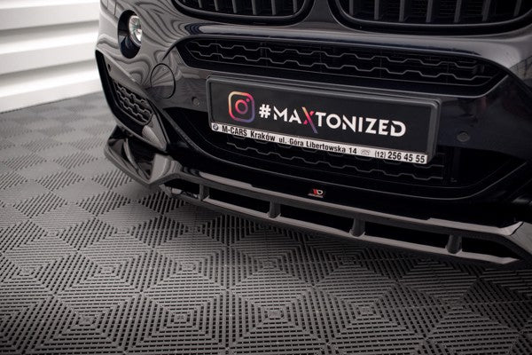 Maxton Front Splitter V.3 BMW X6 M-Pack F16 - Gloss Black