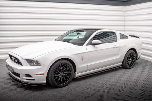 Maxton Side Skirts Diffusers Ford Mustang Mk5 Facelift - Gloss Black