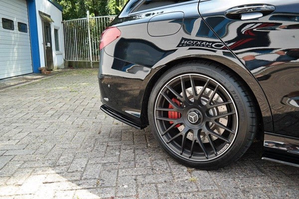 Maxton Rear Side Splitters Mercedes C-Class S205 63Amg Estate - Gloss Black