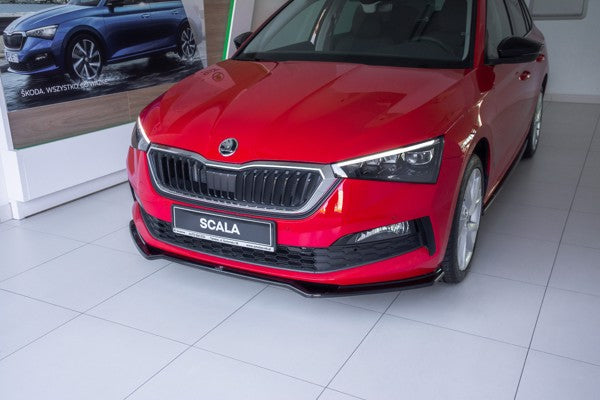 Maxton Front Splitter V.2 Skoda Scala  - Gloss Black
