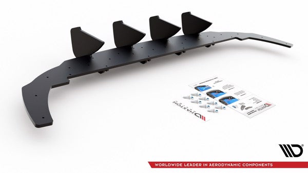 Maxton Racing Durability Rear Diffuser V.1 VW Golf 8 - Black