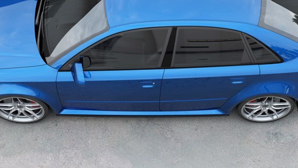 Maxton Side Skirts Diffusers Audi RS4 B7 - Gloss Black