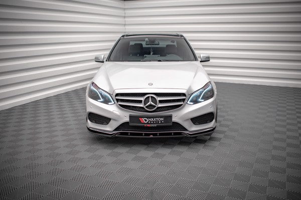 Maxton Front Splitter V.2 Mercedes-Benz E Amg-Line Sedan W212 Facelift - Gloss Black