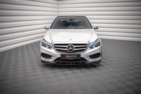 Maxton Front Splitter V.2 Mercedes-Benz E Amg-Line Sedan W212 Facelift - Gloss Black