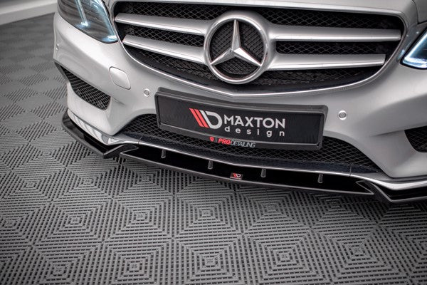 Maxton Front Splitter V.2 Mercedes-Benz E Amg-Line Sedan W212 Facelift - Gloss Black