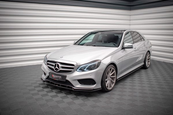 Maxton Front Splitter V.2 Mercedes-Benz E Amg-Line Sedan W212 Facelift - Gloss Black