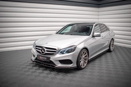 Maxton Front Splitter V.2 Mercedes-Benz E Amg-Line Sedan W212 Facelift - Gloss Black