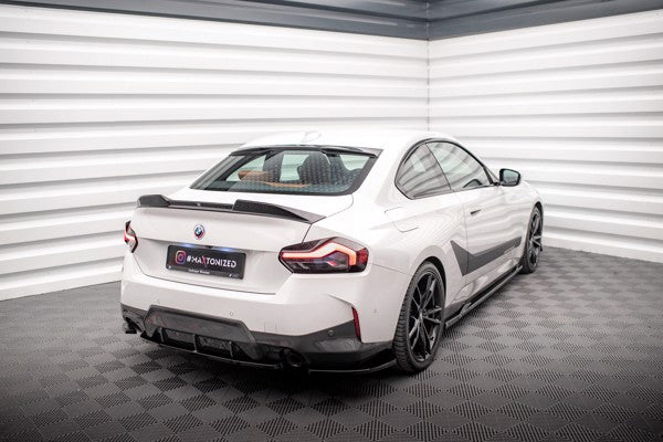 Maxton Rear Side Splitters V.2 BMW 2 Coupe M-Pack G42 - Gloss Black