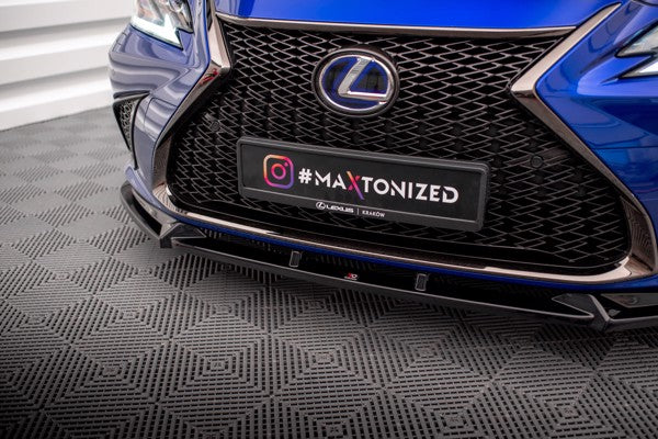 Maxton Front Splitter V.2 Lexus Es F Sport Mk7 - Gloss Black