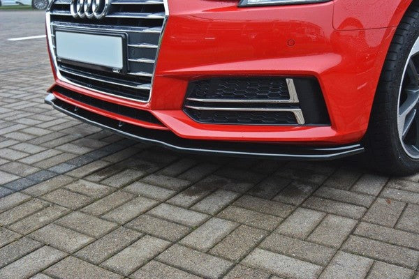 Maxton Front Splitter V.2 Audi S4 / A4 S-Line B9 - Gloss Black