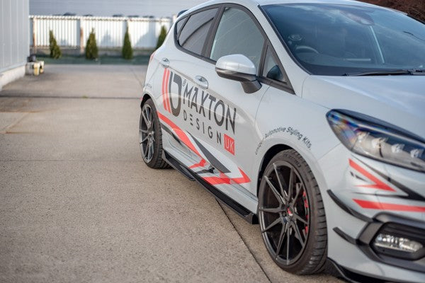 Maxton Side Skirts Diffusers V.4 Ford Fiesta Mk8 St / St-Line - Gloss Black