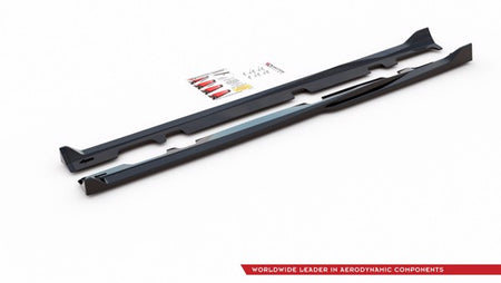 Maxton Side Skirts Diffusers V.4 Ford Fiesta Mk8 St / St-Line - Gloss Black