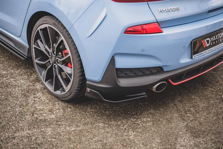 Maxton Rear Side Splitters V.3 Hyundai I30 N Mk3 Hatchback - Gloss Black