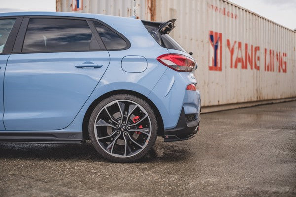 Maxton Rear Side Splitters V.3 Hyundai I30 N Mk3 Hatchback - Gloss Black