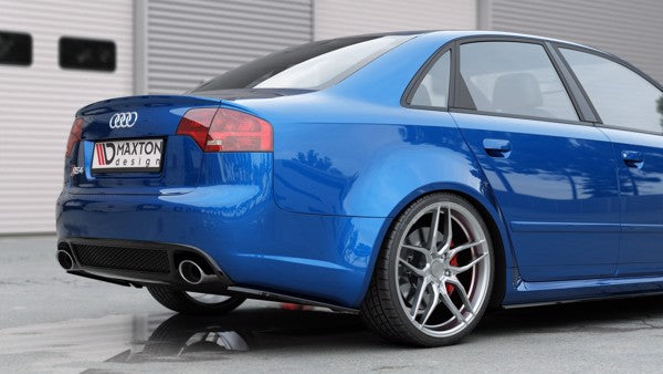 Maxton Rear Side Splitters V.1 Audi RS4 Sedan B7 - Gloss Black